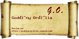Godány Orália névjegykártya